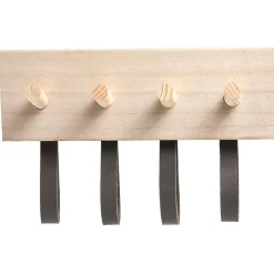 Patère en bois 4 crochets effet simili