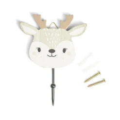 Patère enfant forme animal 10xH15cm - 4 modèles