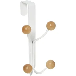 Patère métal et bois 4 crochets