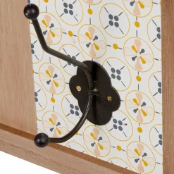 Patère murale 4 crochets carreaux de ciment Dolce Vita