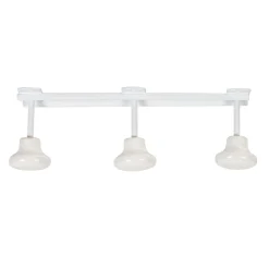 Patère murale 3 crochets métal blanc