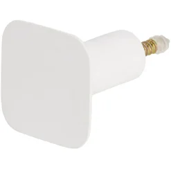 Patère murale carrée blanc polyrésine 4,3x4,3cm