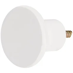 Patère murale ronde blanc polyrésine Ø5cm