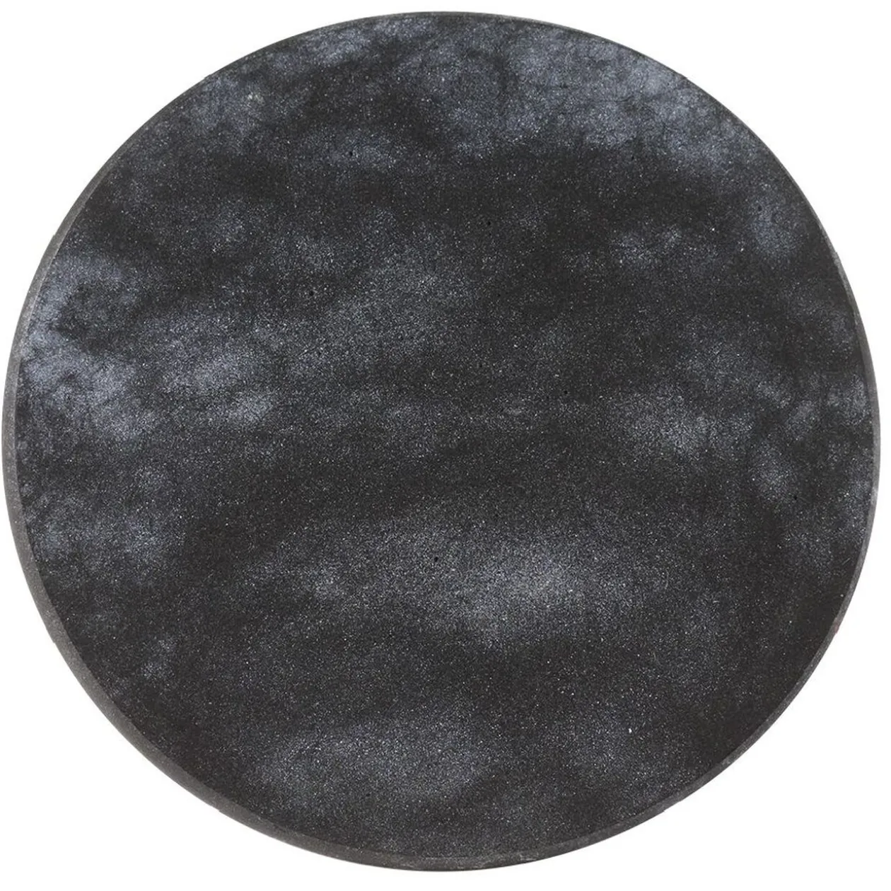 Patère murale ronde imitation marbre noir polyrésine Ø8cm