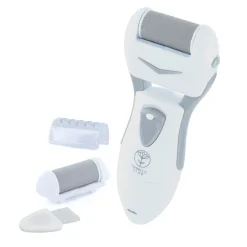 Pédicure électrique rouleau exfoliant gris et blanc