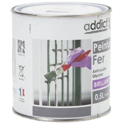 Peinture fer extérieur 0,5L blanc brillant