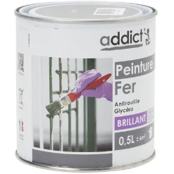 Peinture fer extérieur 0,5L noir brillant