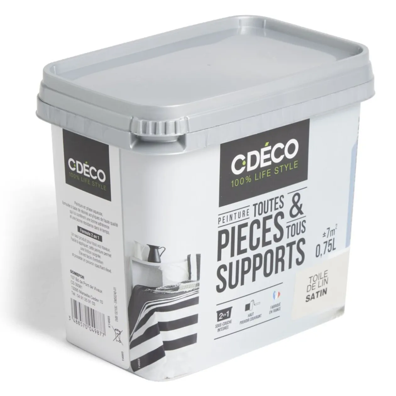 Peinture intérieure C'DÉCO tous supports 750ml blanc satiné