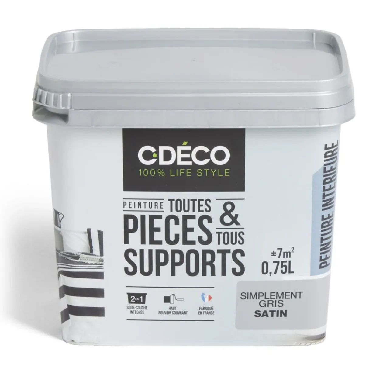 Peinture intérieure C'DÉCO tous supports 750ml blanc satiné