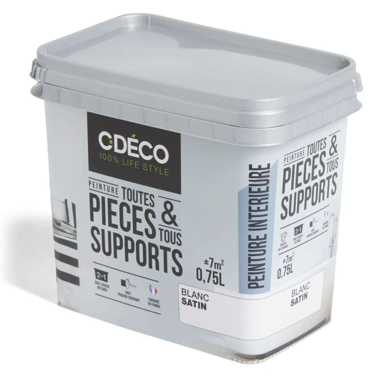 Peinture intérieure C'DÉCO tous supports 750ml blanc satiné