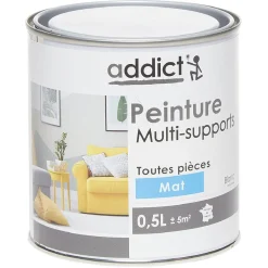 Peinture multi-surfaces 0,5L blanc mat