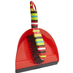 Pelle et balayette rayé multicolore