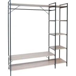 Penderie bois XXL 6 étagères 160x40xH180cm