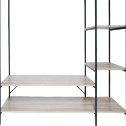 Penderie bois XXL 6 étagères 160x40xH180cm