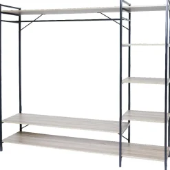 Penderie bois XXL 6 étagères 160x40xH180cm