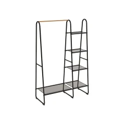 Penderie et étagères en métal et pvc noir