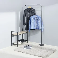 Penderie modulable 3 en 1 en bois et métal