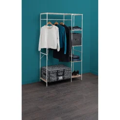 Penderie ouverte blanche 4 étagères