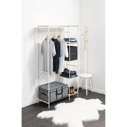 Penderie ouverte blanche 4 étagères