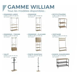 Penderie simple WILLIAM