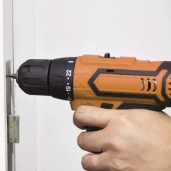 Perceuse visseuse électrique Profilex sans fil sur batterie bicolore