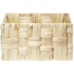 Petite panière rectangulaire tressée en jonc