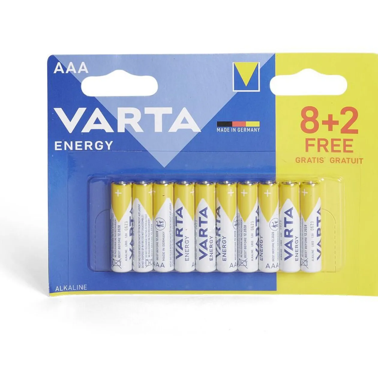 Pile AAA Energy x8 + 2 gratuites