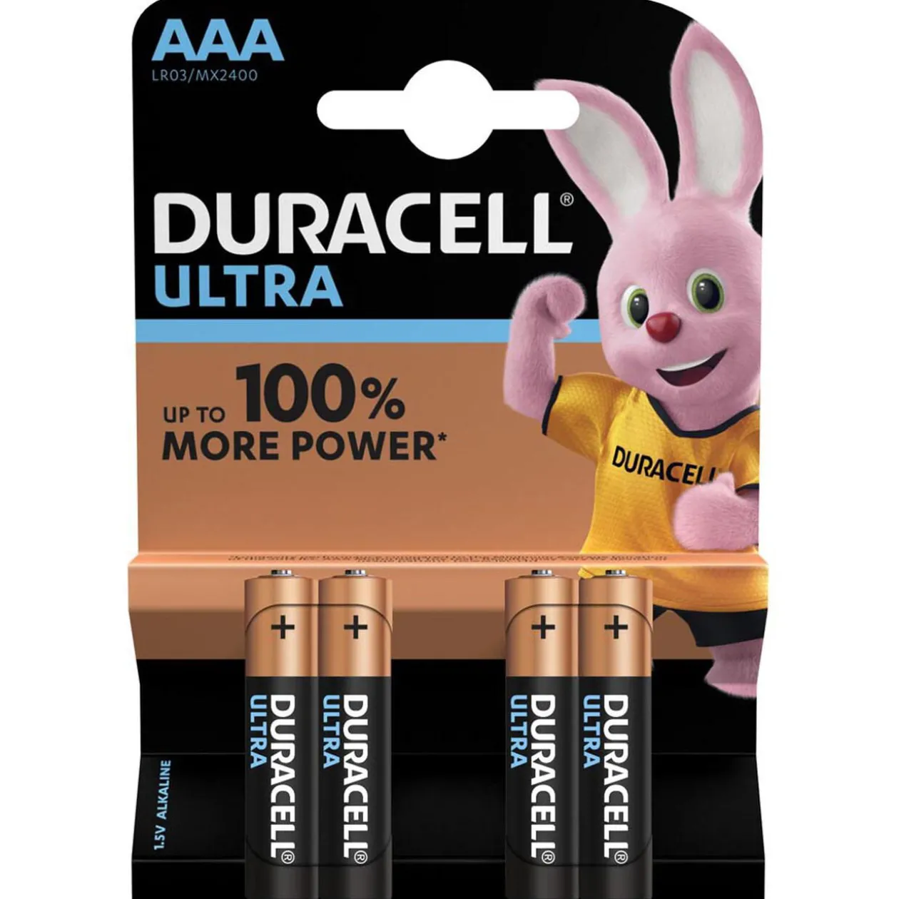 Pile alacaline Duracell Ultra AAA 1,5 Volts LR03 - Lot de 4