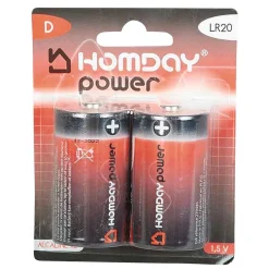 Pile Alcaline Homday Power LR20 x2