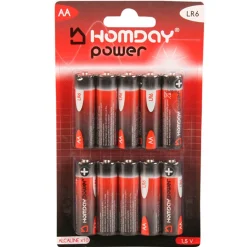 Pile Alcaline Homday Power LR06 type AA x10