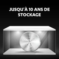 Pile bouton Duracell spécial lithium CR2032/DL2032 - Lot de 2