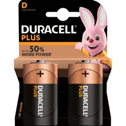Pile Duracell alcaline D Plus - Lot de 2