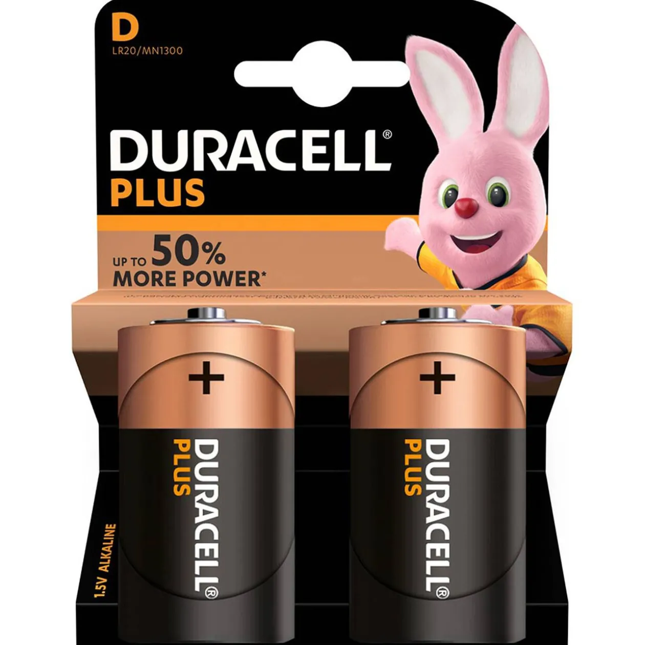 Pile Duracell alcaline D Plus - Lot de 2