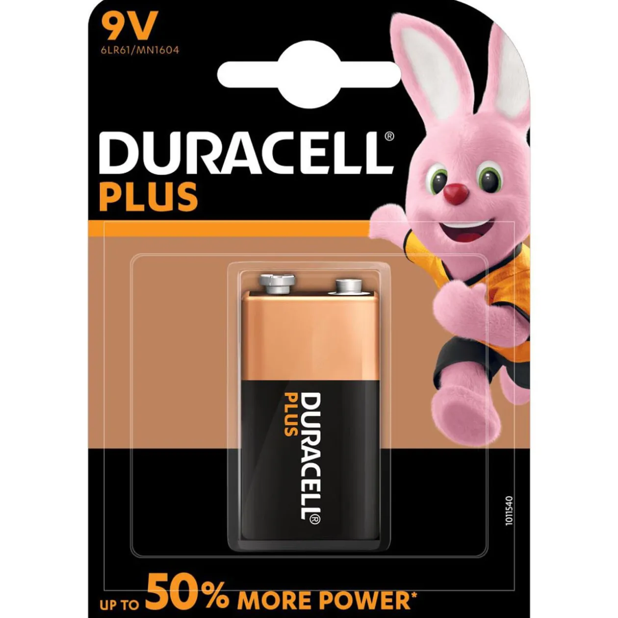 Pile Duracell Plus alcaline 9 Volts 6LR61