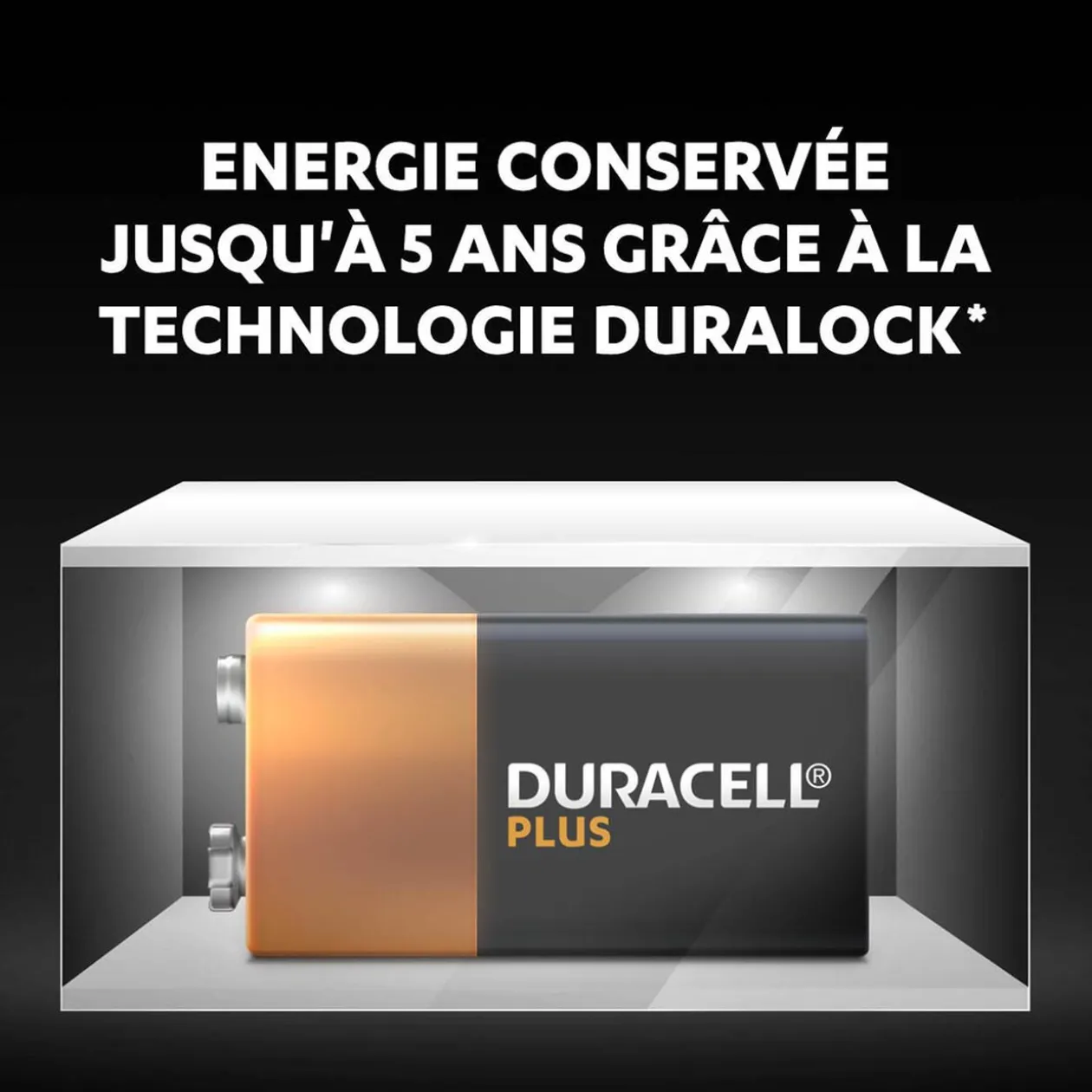 Pile Duracell Plus alcaline 9 Volts 6LR61