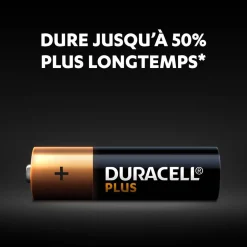 Pile Duracell Plus alcaline AA 1,5 Volts, LR06 - Lot de 8