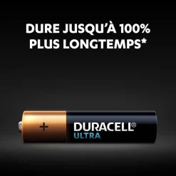 Pile Duracell Ultra alcaline AAA 1,5 Volts, LR03 - Lot de 8