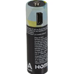 Pile rechargeable USB x4