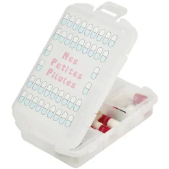 Pilulier avec décor plastique