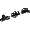 Pince à cheveux crabe noir x3