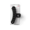Pince à cheveux effet tressé plastique noir mat 11cm