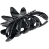 Pince à cheveux en plastique noir brillant