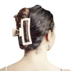 Pince à cheveux L13cm plastique beige