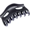 Pince à cheveux noir mat 7 dents L9cm