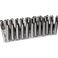 Pince à linge inox gris x20