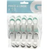 Pince à linge multiusage blanche design multicolore x10