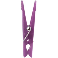 Pince à linge violette blanche verte grise x100