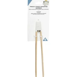 Pince à toast aimantée en bambou