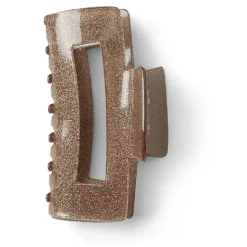Pince cheveux crabe marron pailleté L10cm