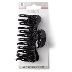 Pince cheveux crabe noir brillant L9cm